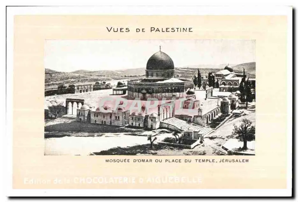 Moschee Omar oder Platz des Tempels — Jerusalem — Edition der Schokoladenfabrik Aiguesbelle - Vorderseite