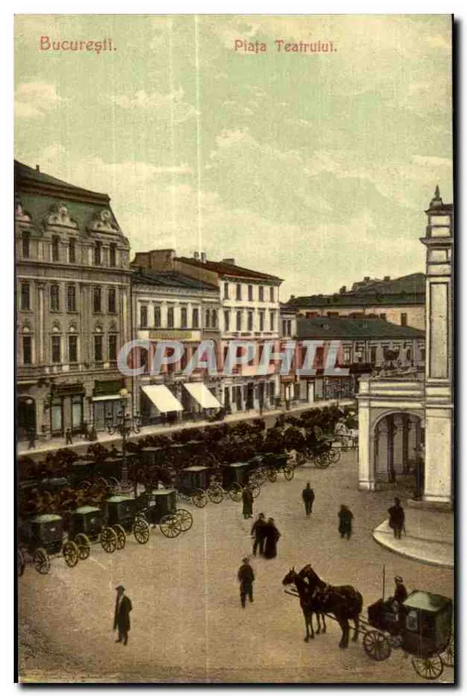 București — Piața Teatrului — Ausgabe Ad. Mate & D. Stern, Bukarest - Vorderseite
