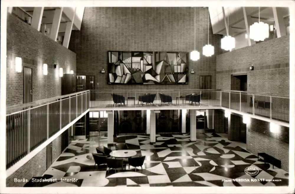 Borås. Stadshuset. Intérieur — éditeur Förlag Nordisk Konst Stockholm, n° 6002/50 - Frente