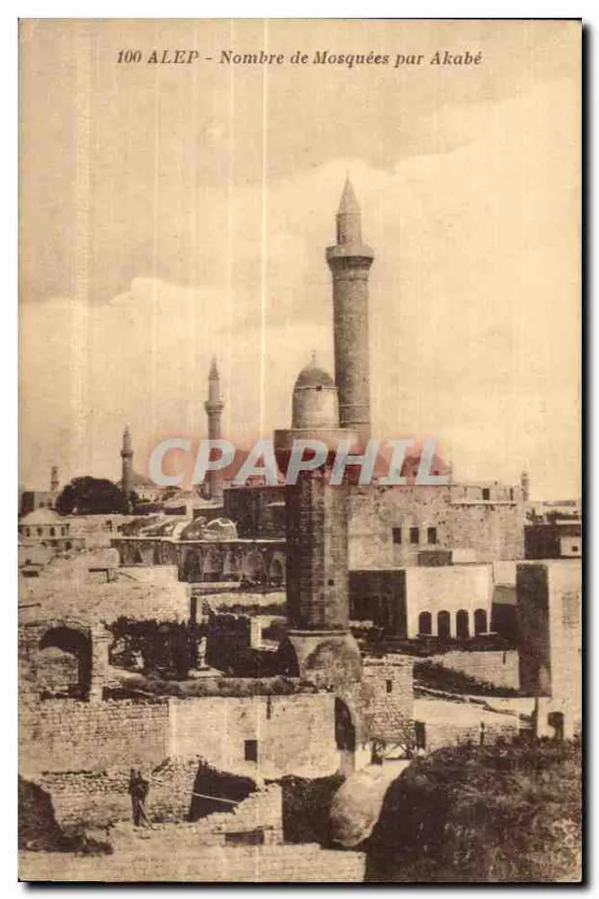 Aleppo — View of Mosques — éditeur Akabé, n° 100 - Vorderseite