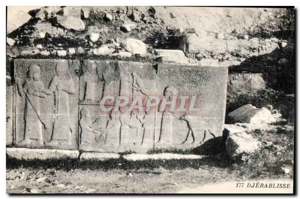 Djérablisse — Reliefs rupestres — C. Thévenet, n° 177 - Frente