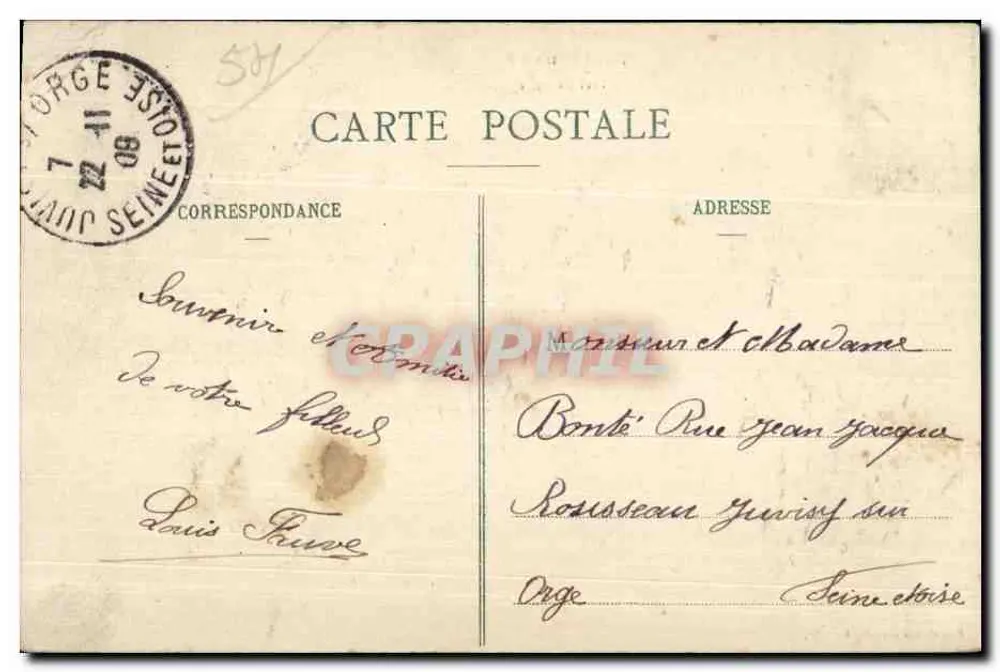 Toul ilustrado — Hotel de Cidade — editor Pourrat, Toul - Verso