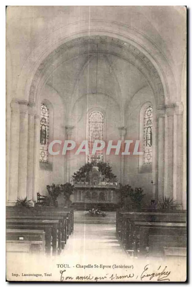 TOUL - Capela de São Epvre (Interior) — Imp. Lamontagos, Toul - Frente
