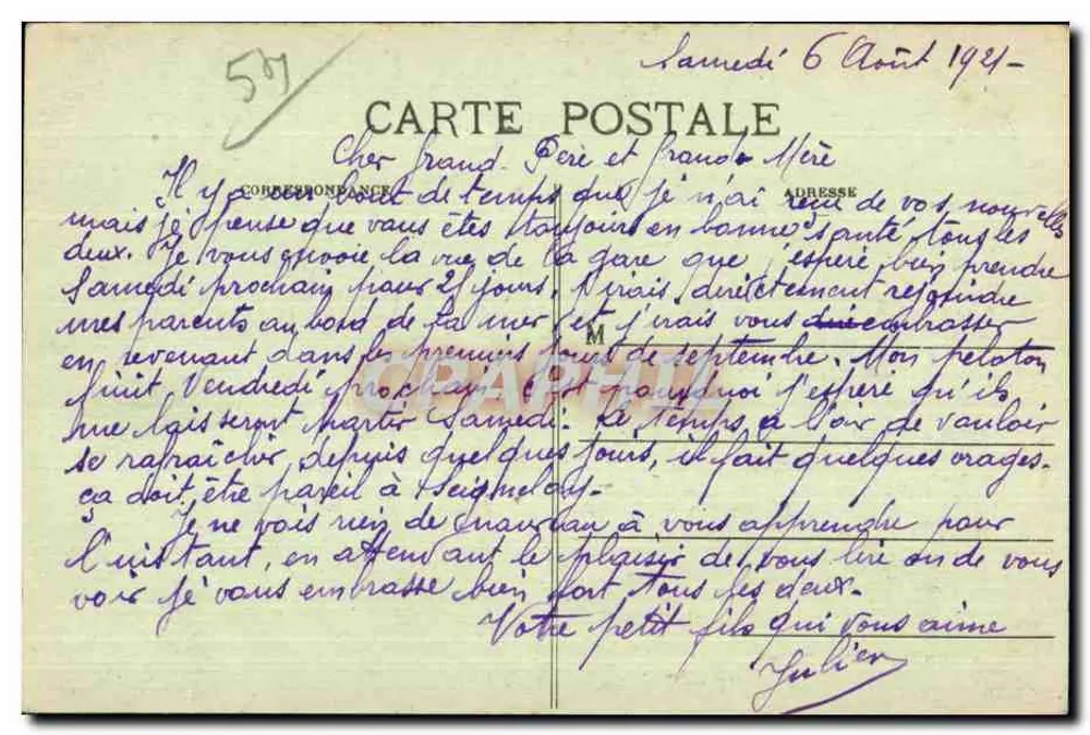 TOUL - A Estação da Leste — Fototipia Daniel Delbey, Mirecourt, n°37 - Verso