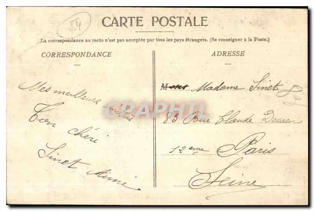 TOUL Pittoresco — El Barrio del 39e d'Artillerie — Foto Francesa, 40, Rue des Tanneurs, Toul - Reverso