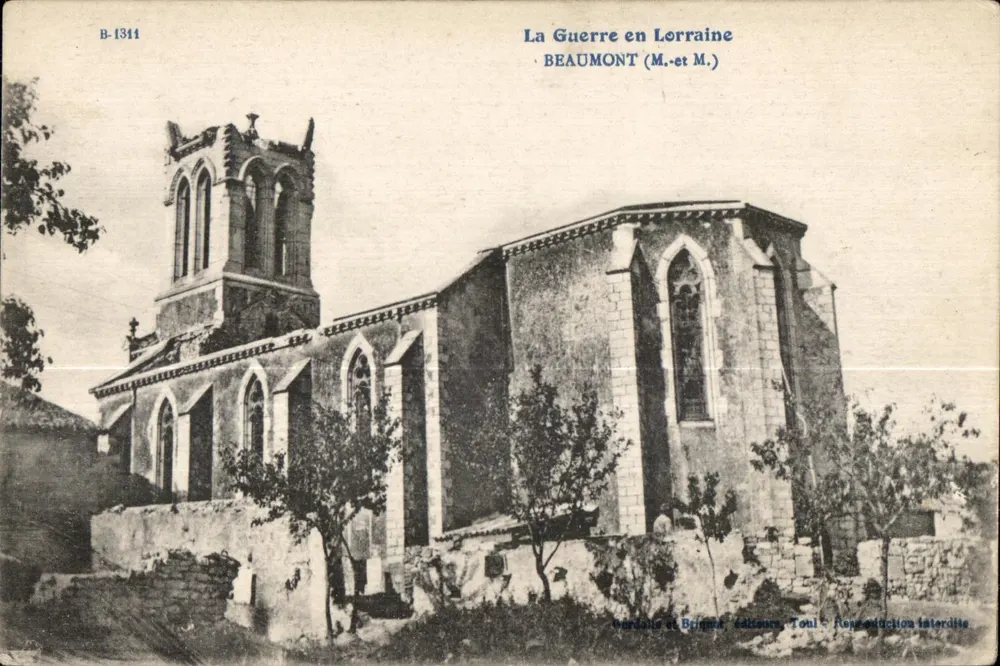 Kirche von Beaumont (Meuse) — Krieg in Lothringen — Gerdaille et Brinon, Toul - Vorderseite