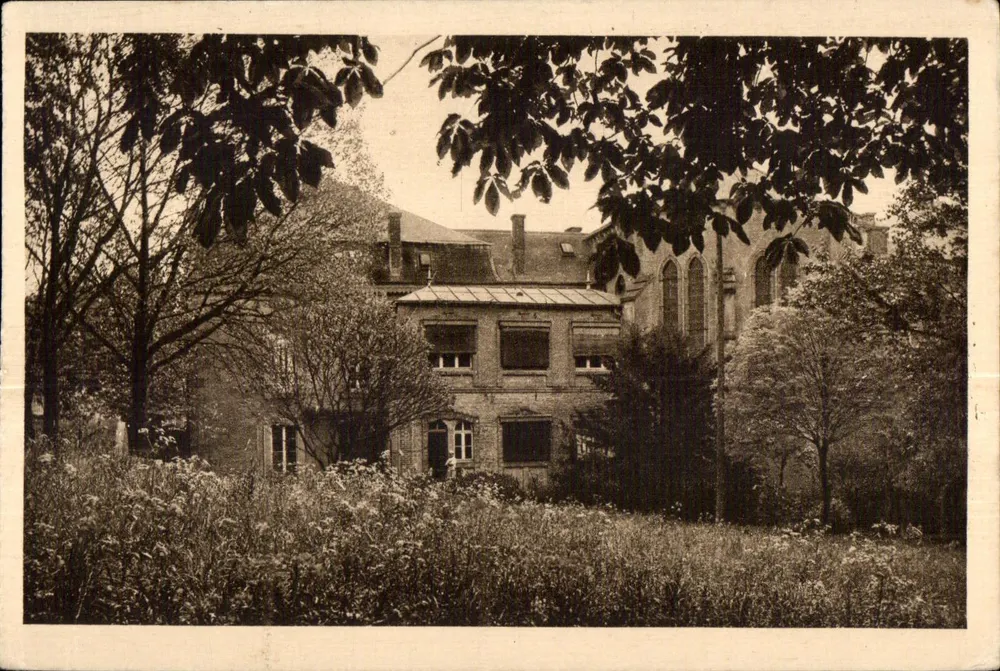 Das Hôtel-Dieu, der Park — Mont-Saint-Martin — Helioengravur von den Druckereien Pétaries in Nancy - Vorderseite