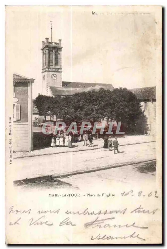 MARS-LA-TOUR — Praça da Igreja — Vve Annoni, editora, Mars-la-Tour - Frente