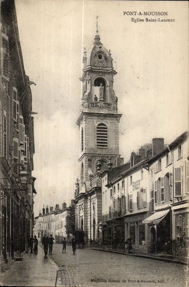 Pont-a-Mousson — Igreja Saint-Laurent — Lojas Rénnis de Pont-a-Mousson, editora - Frente