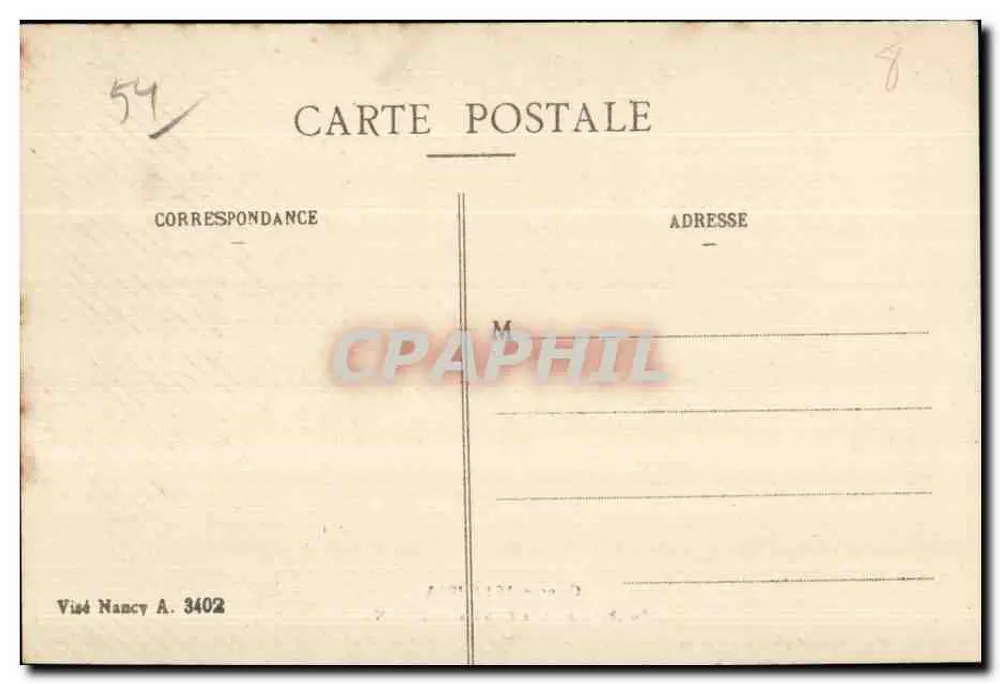 Bombardierung von PONT-À-MOUSSON — Krieg 1914-1915 — Reboulet, Buchhändler-Verleger - Rückseite