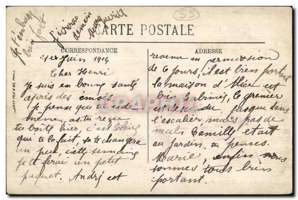 Bar-le-Duc — Boulevard de la Banque — Edição E. Coohat - Verso