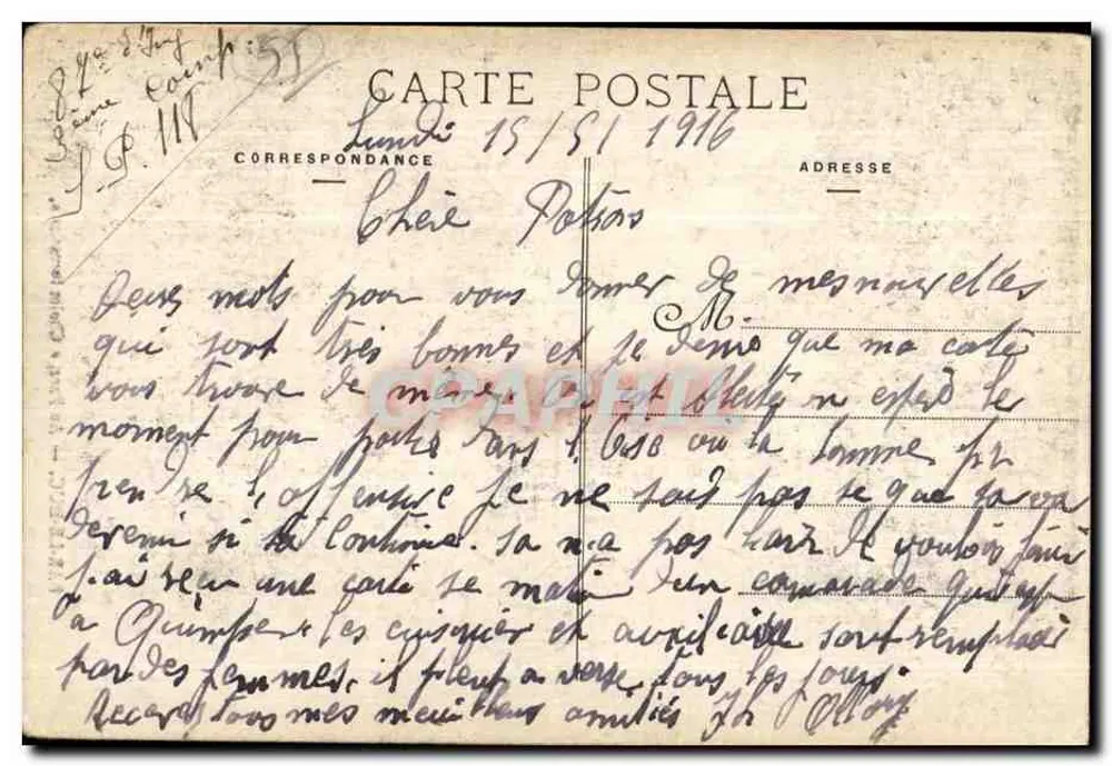 Bar-le-Duc — No parque, « Chalet florestal » — G.D. - Verso