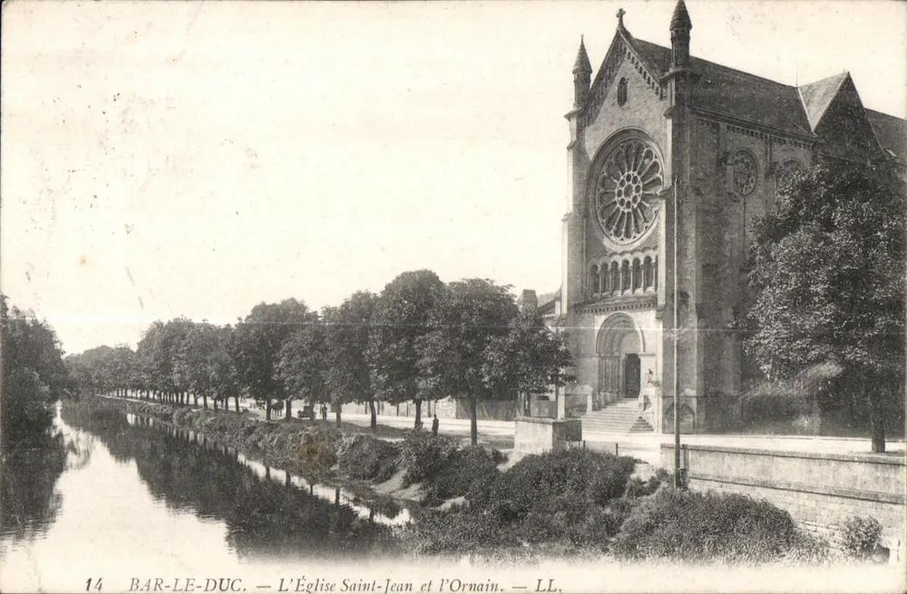 Bar-le-Duc — A Igreja de São João e o Ornain — LL. n°14 - Frente