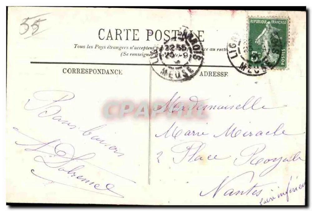 Bar-le-Duc — A Igreja de São João e o Ornain — LL. n°14 - Verso