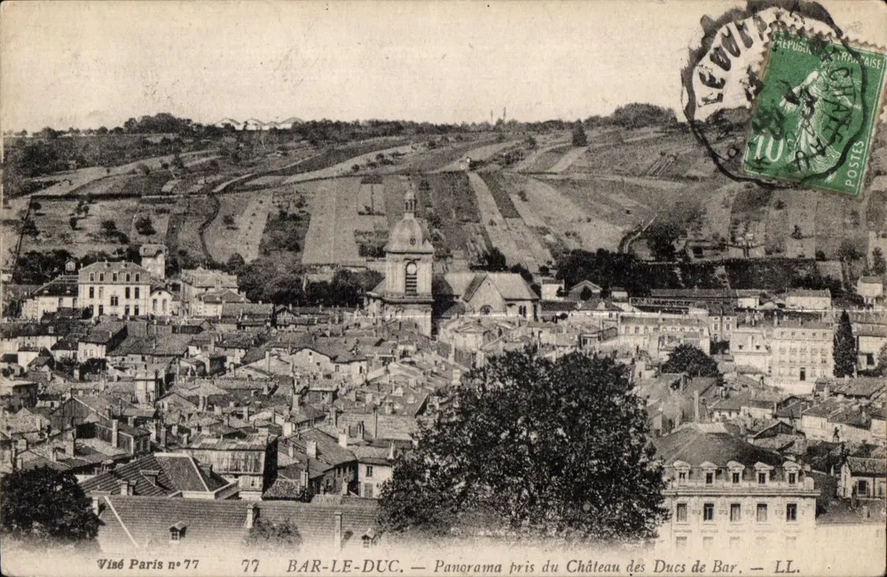 Bar-le-Duc — Panorama vom Schloss der Herzöge von Bar — Viné Paris n°77 - Vorderseite