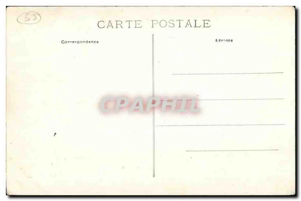 Bar-le-Duc — Der Park des Rathauses im Winter — E.C. - Rückseite
