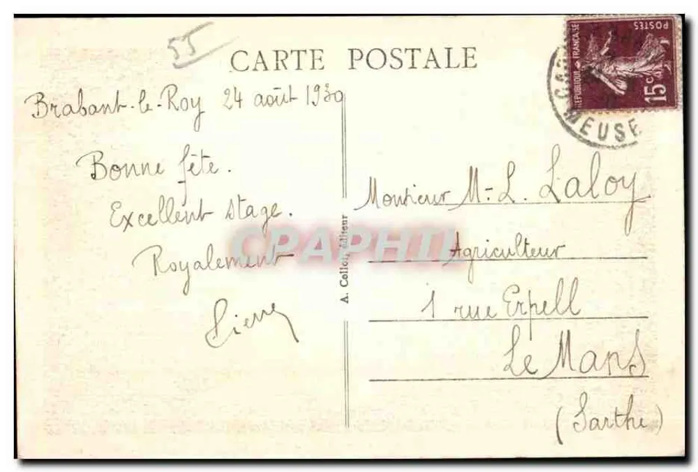 Bar-le-Duc - Château de Marbeaumont - A. C. - Verso