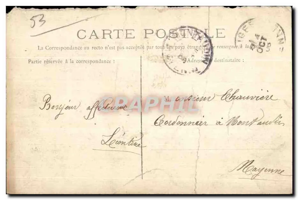 La Vallée — Vue prise de la Perrine (n° 2) — Éditeur : LAVAL — Vue prise de la Perrine (n° 2) - Rewers