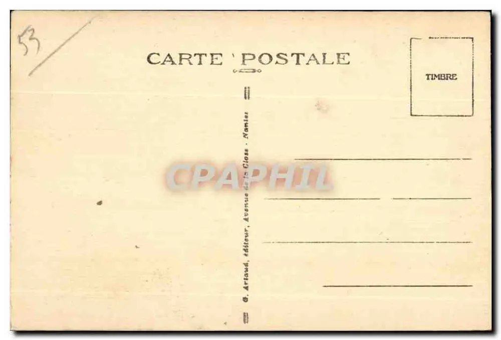 A Valle — Vista geral e a Mayenne — G. Artaud, editor - Verso