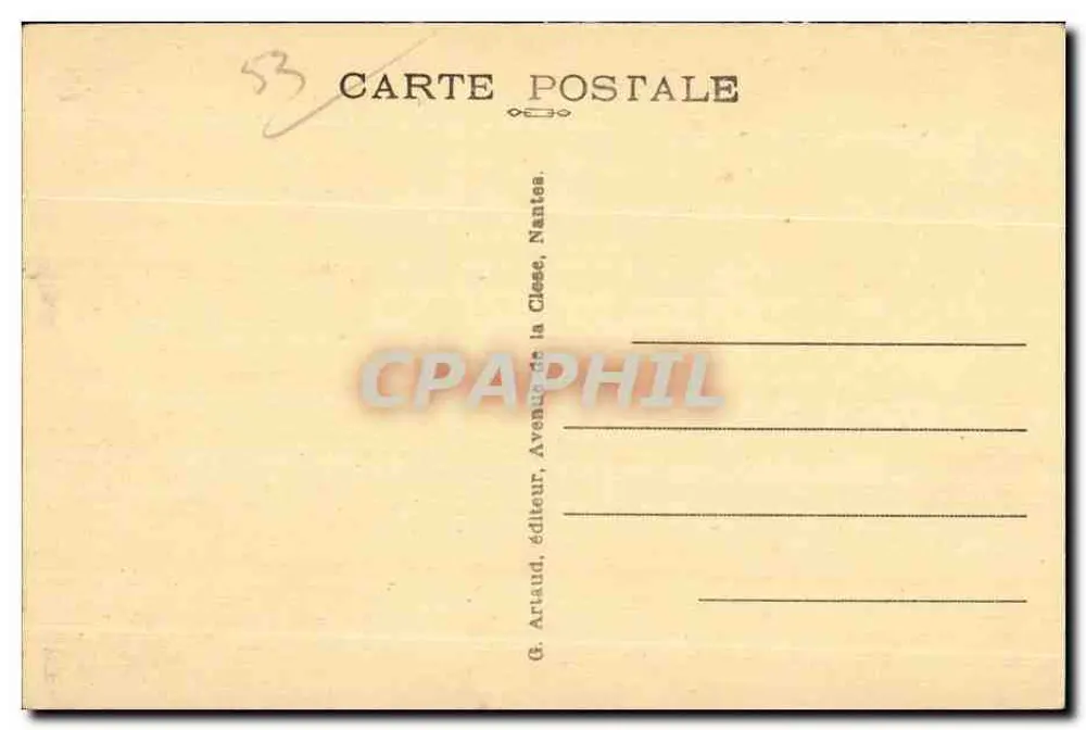 Die Basilika und die Mayenne — Avesnières — G. Artaud, Nantes - Rückseite