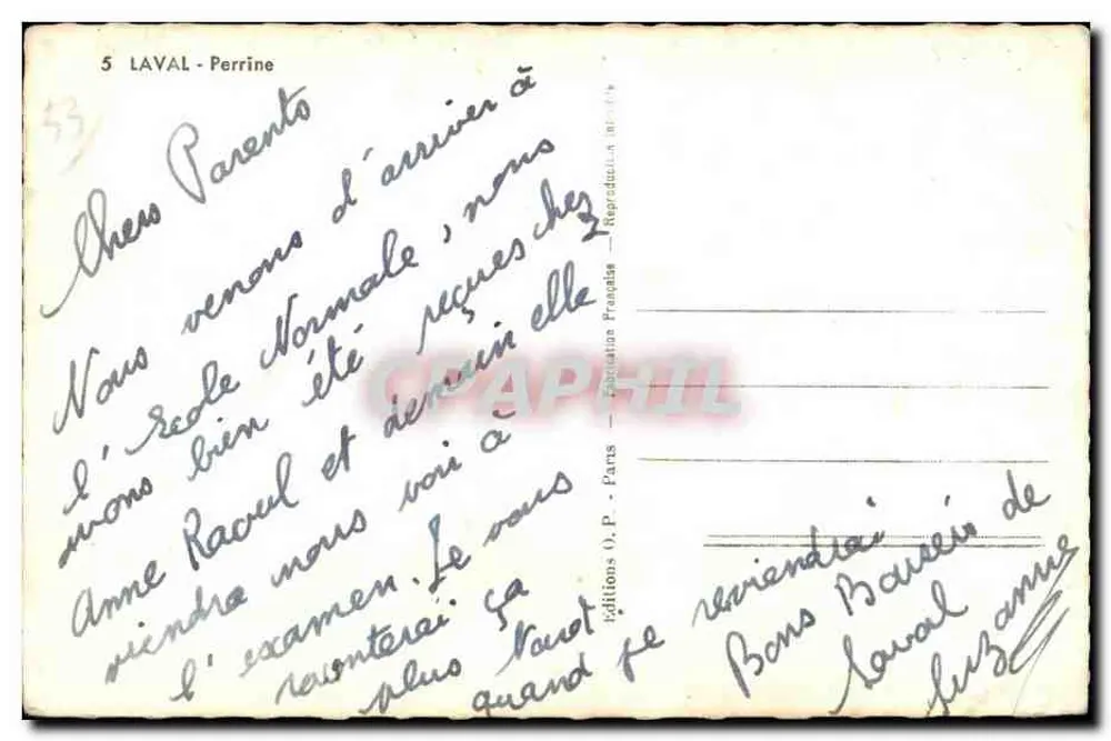 Jardim da villa em La Vallée-Perrine — Éditions O. P. — n°5 - Verso