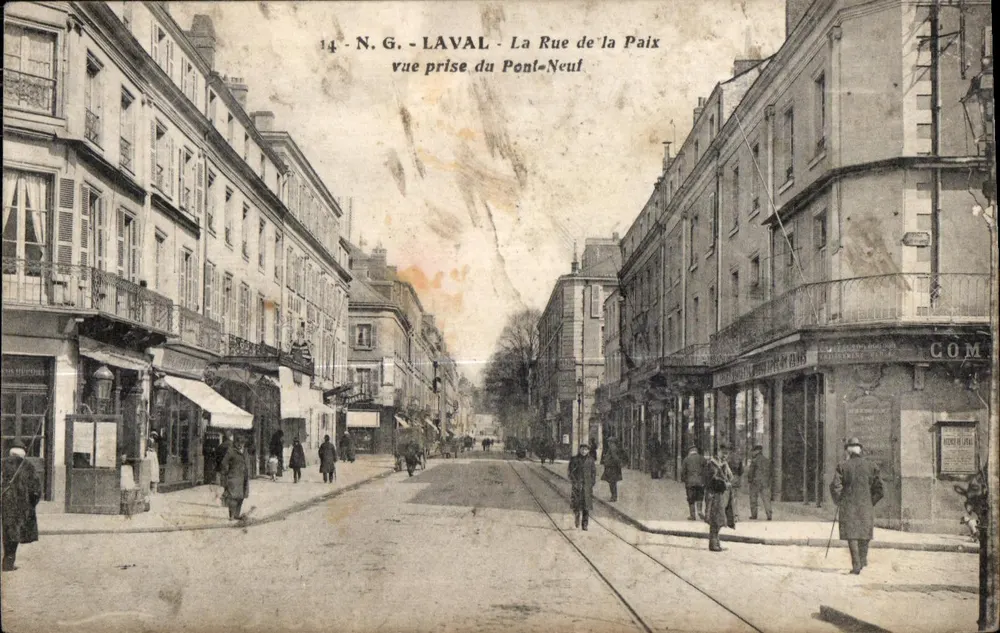Die Rue de la Paix in La Vallée — Ansicht vom Pont-Neuf — N.G. LAVAL — n°14 - Vorderseite