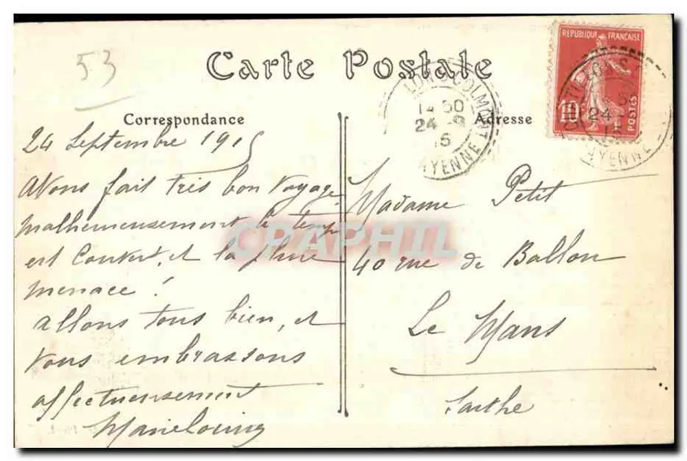 Laval — Die Kathedrale und das Tor Beucheresse — ND. Fot. n°123 - Rückseite