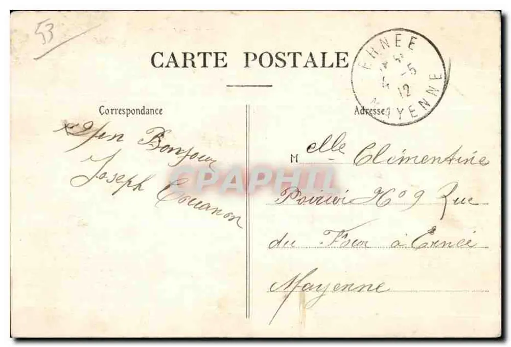 Pontmain — A Coluna da Aparição — Pannetier-Duhamel - Verso