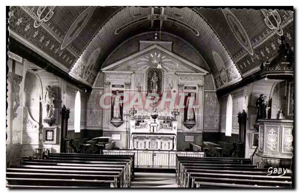 Innenansicht der Pfarrkirche von Pontmain — Mayenne — Éditions Gaby & Fils, Nantes - Vorderseite