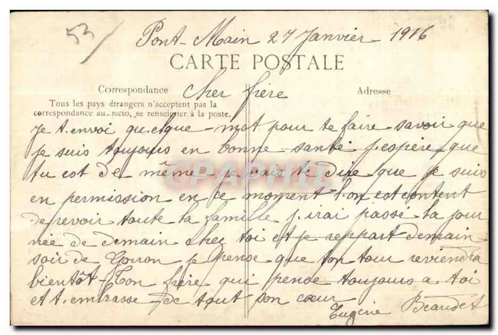 Pont-Main - Casa dos Padres, lado Oeste — cliché Reine - Verso