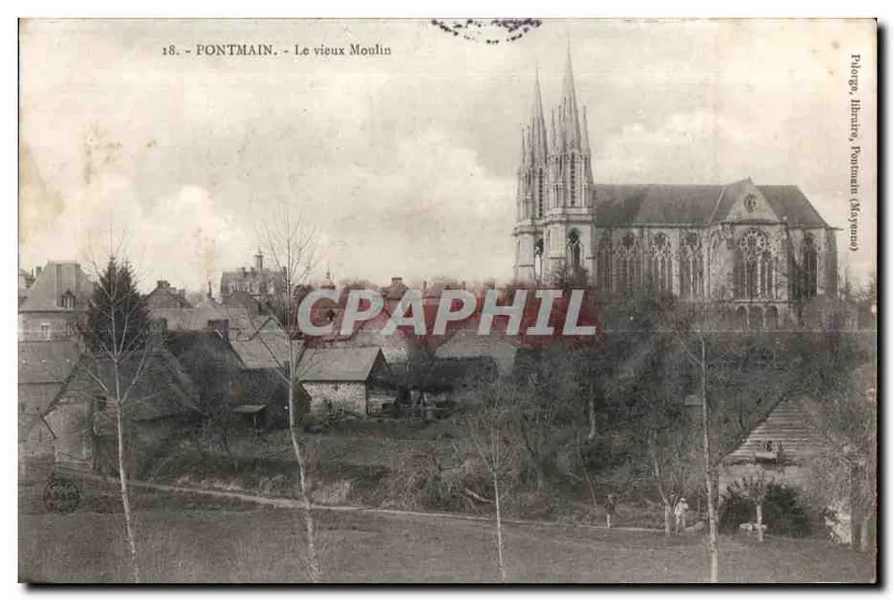 Pontmain - O velho moinho — editor Fotog. Livraria Pontmain (Mayenne) - Frente