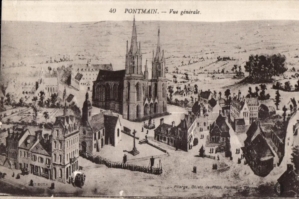 Ponte Main — Vista generale. — Pillerge, Oggetti di Pétét, Pontmain (Mayenne). - Recto