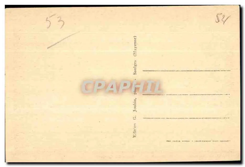 Saulges (Mayenne) — Allgemeiner Blick und der Höhlenweg — Edition G. Jothin - Rückseite