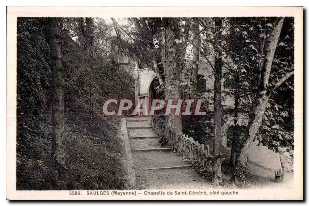 Saulges (Mayenne) — Kapelle Saint-Cénéré, linke Seite — A. Dolbeau, Le Mans - Vorderseite