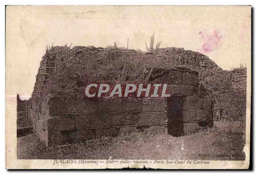 Jublains (Mayenne) — Château gallo-romain — Porte Sud-Ouest du Castrum - Frente