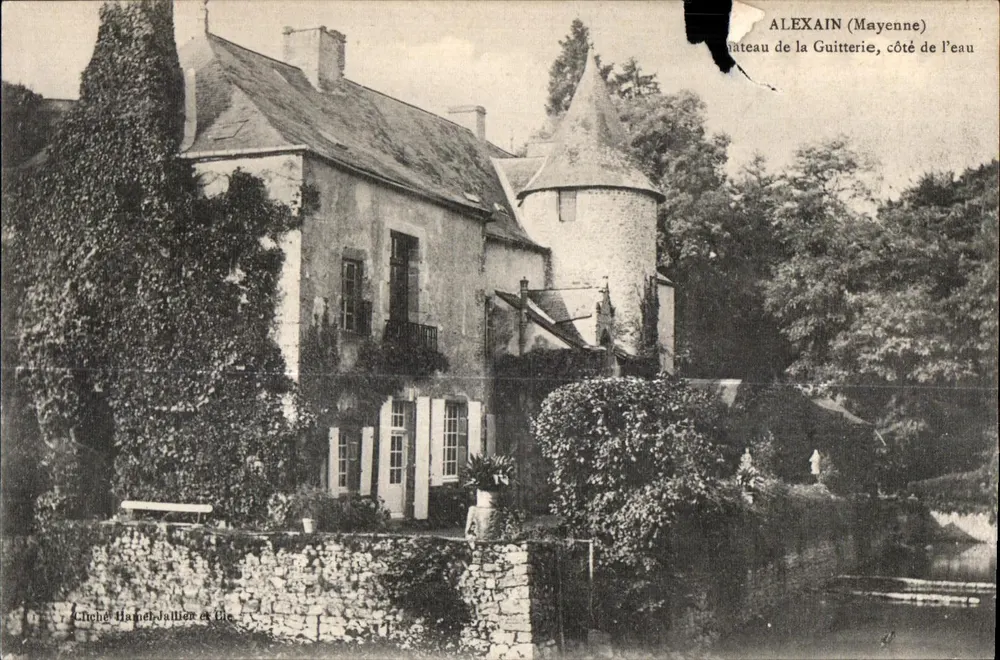 Château de la Guitterie, Wasserseite — ALEXAIN (Mayenne) — Chiche Hamel-Jallien & Cie - Vorderseite