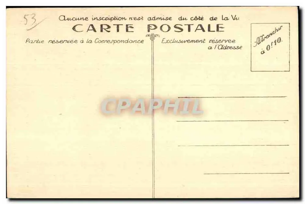 Montsurs (Mayenne) — Schloss La Roche-Pichemer — unbekannter Verlag, Seriennummer 53 - Rückseite