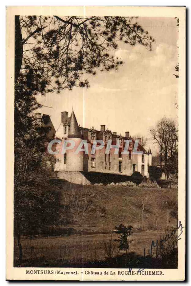 Montsurs (Mayenne) — Château de La Roche-Pichemer - Vorderseite