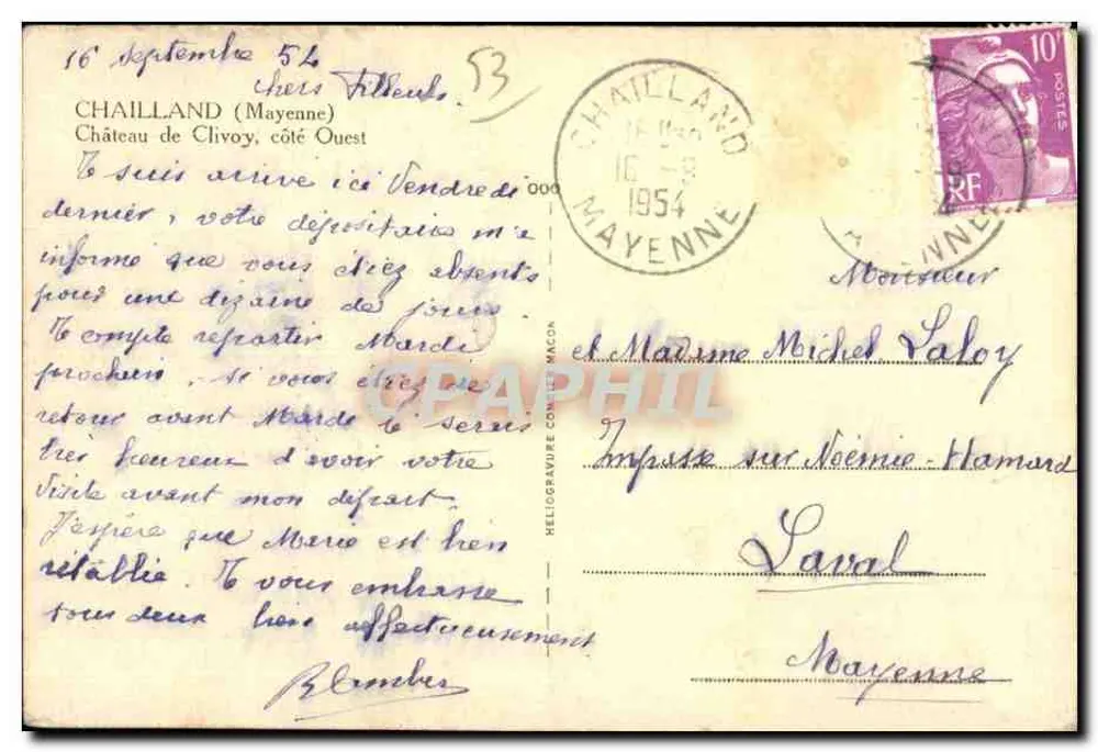 Zamek Clivoy — strona zachodnia — Chailland (Mayenne) - Rewers