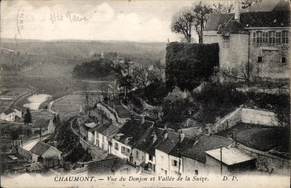 Chaumont — Vista do Donjon e Vale da Suize — Edição Mary - Frente