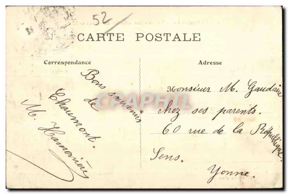 Chaumont - O Viaduto — Comprimento 600 m. - Altura 52 m. — Edição Langlois - Verso