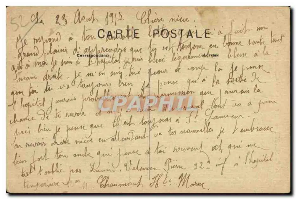 Chaumont — La Fontaine du Boulingrin — éditeur Hollies et Morot - Verso