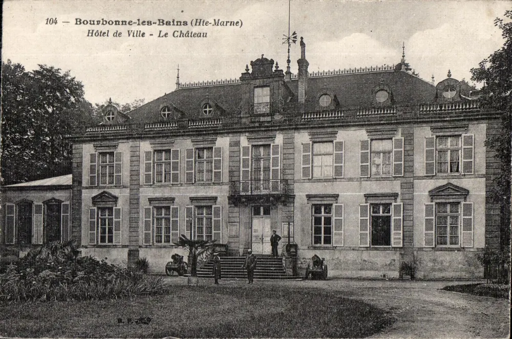 Bourbonne-les-Bains (Hte-Marne) — Rathaus - Das Schloss — Verlag S.P.F.C. Nr. 104 - Vorderseite