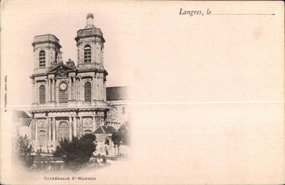 Langres, a Catedral de São Mamê - A. Voyssière, fotografia-editora - Frente