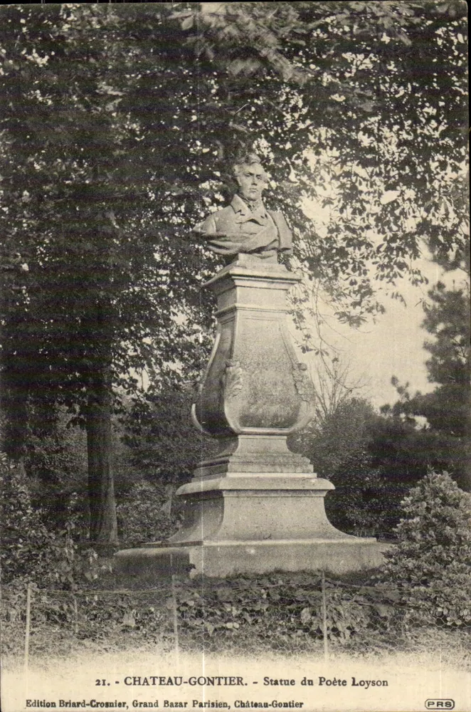 Statue des Dichters Loyson — Château-Gontier — Edition Briard-Crosnier, Grand Bazar Parisien - Vorderseite
