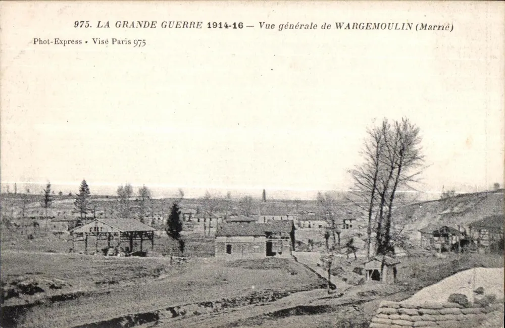 Wargemoulin (Marne) — Allgemeiner Blick während des Ersten Weltkriegs 1914-16 — Phot-Express, Paris 975 - Vorderseite