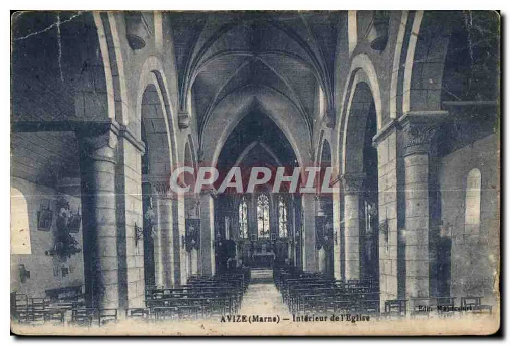Avize (Marne) — Intérieur de l'Église — Éditeur Méjacourti - Frente