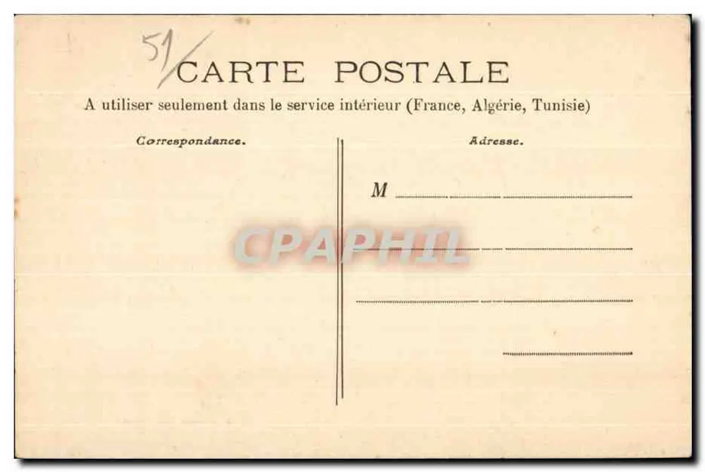 La Cerisaie — Vista do castelo e do lago — F. Courleur, editor Reims - Verso