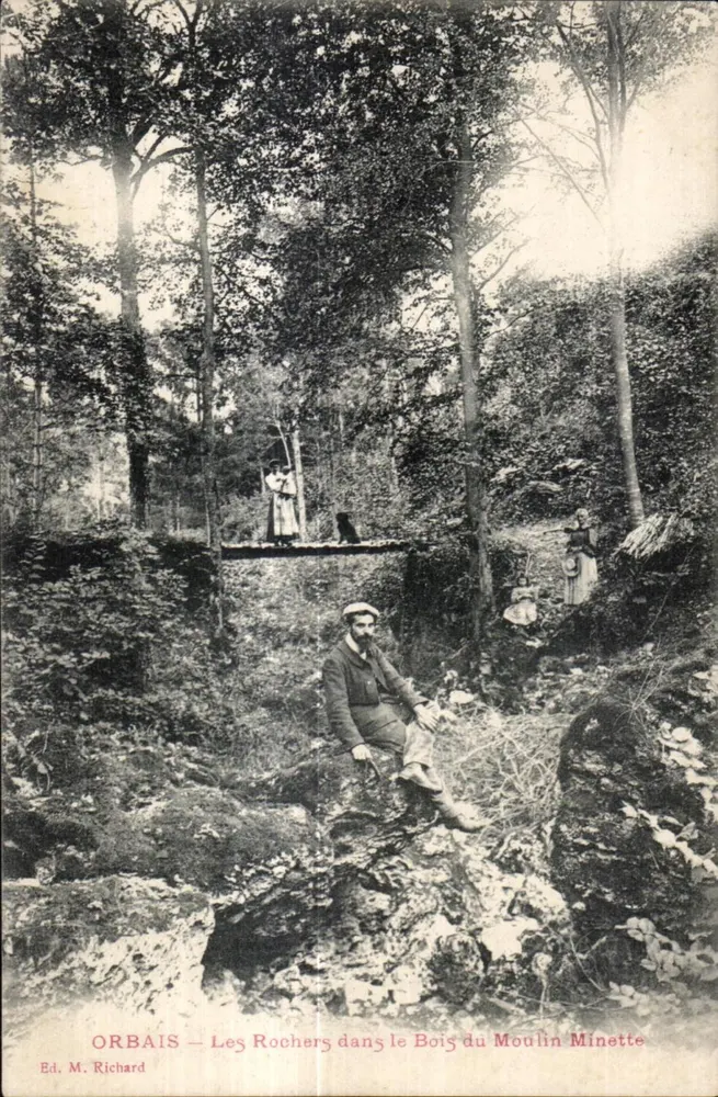 Orbaïs — Les Rochers dans le Bois du Moulin Minette — Ed. M. Richard - Vorderseite