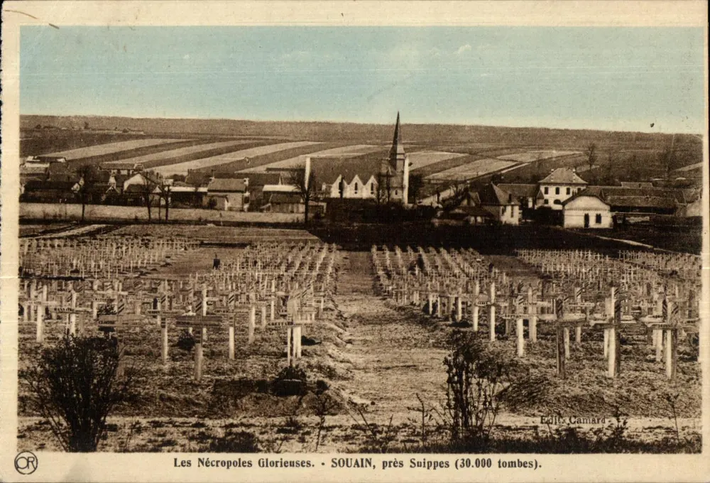 Die glorreichen Nekropolen - SOUAIN, nahe Suippes (30.000 Gräber) - Verlag Camiard - Vorderseite
